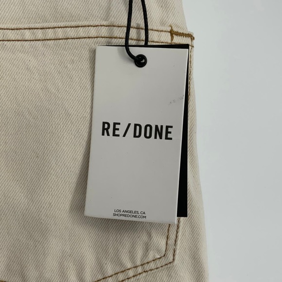 NEW! RE/DONE Size 23 90s Crop Low Slung Rinsed Birch Denim Jeans $275 msrp I11-6 - Picture 6 of 11